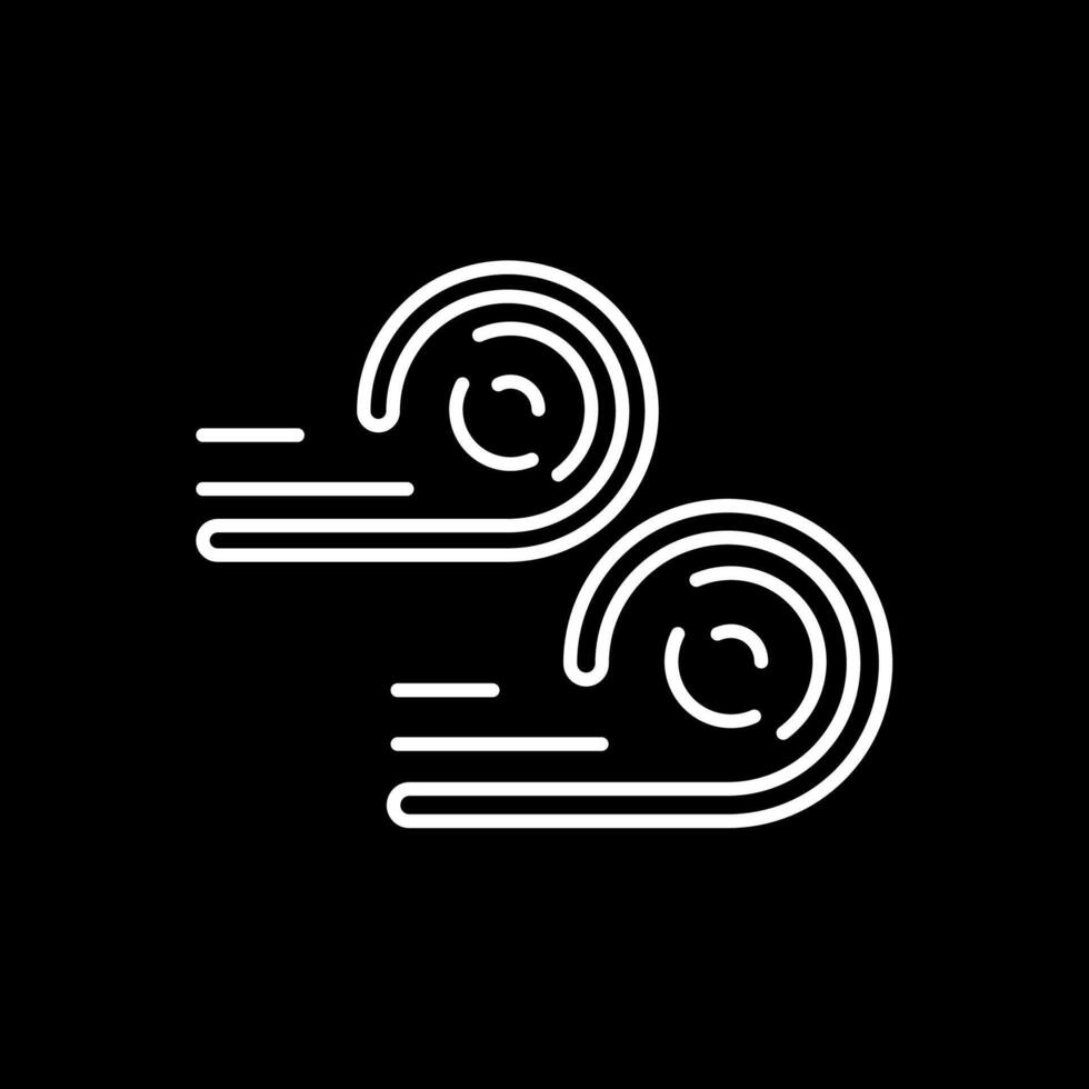 Wind Line Inverted Icon vector