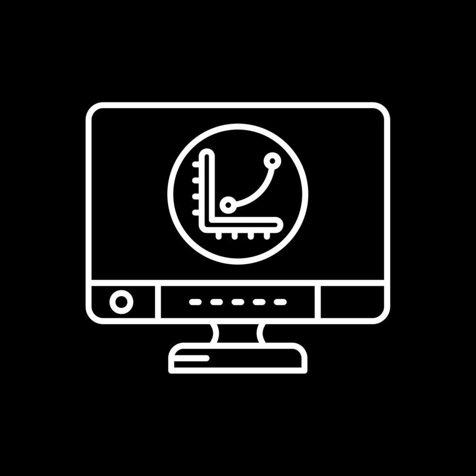 Graph Line Inverted Icon vector