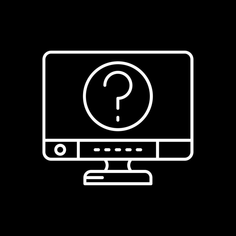 Question Line Inverted Icon vector