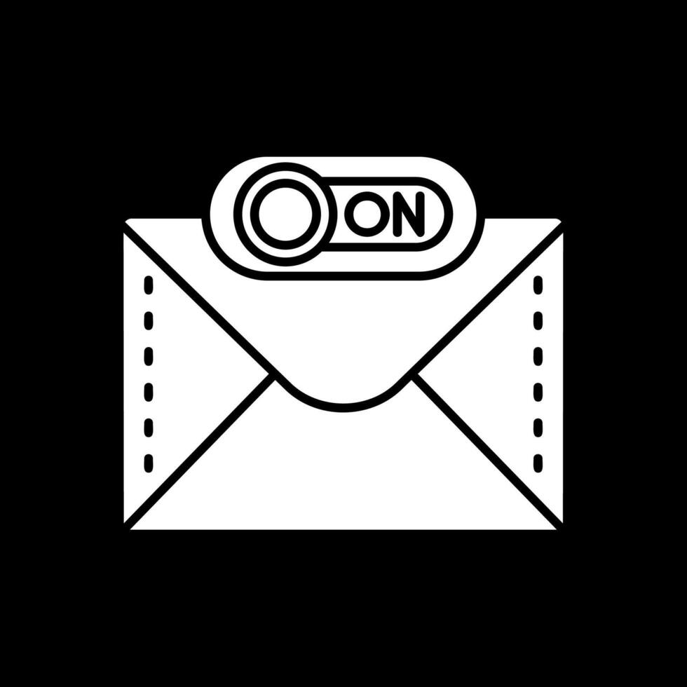 On Glyph Inverted Icon vector