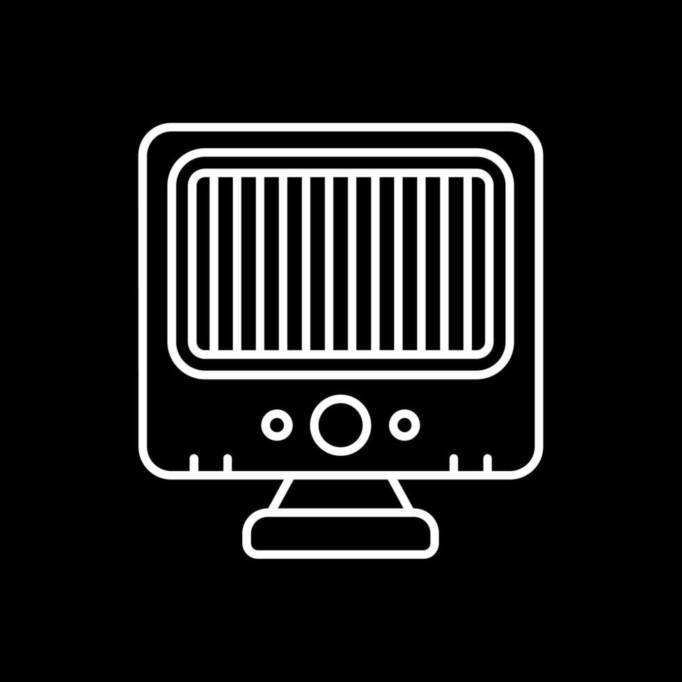 Heater Line Inverted Icon vector