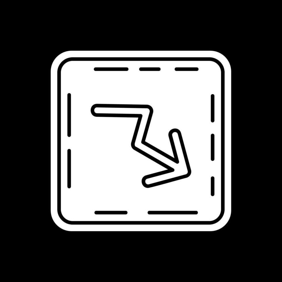 Trend Glyph Inverted Icon vector