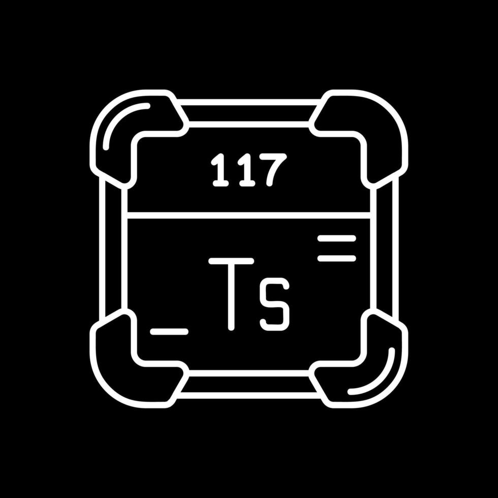 Tennessine Line Inverted Icon vector