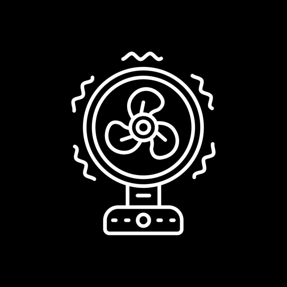 Fan Line Inverted Icon vector