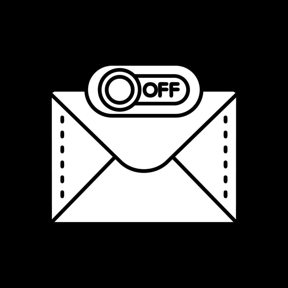 Off Glyph Inverted Icon vector