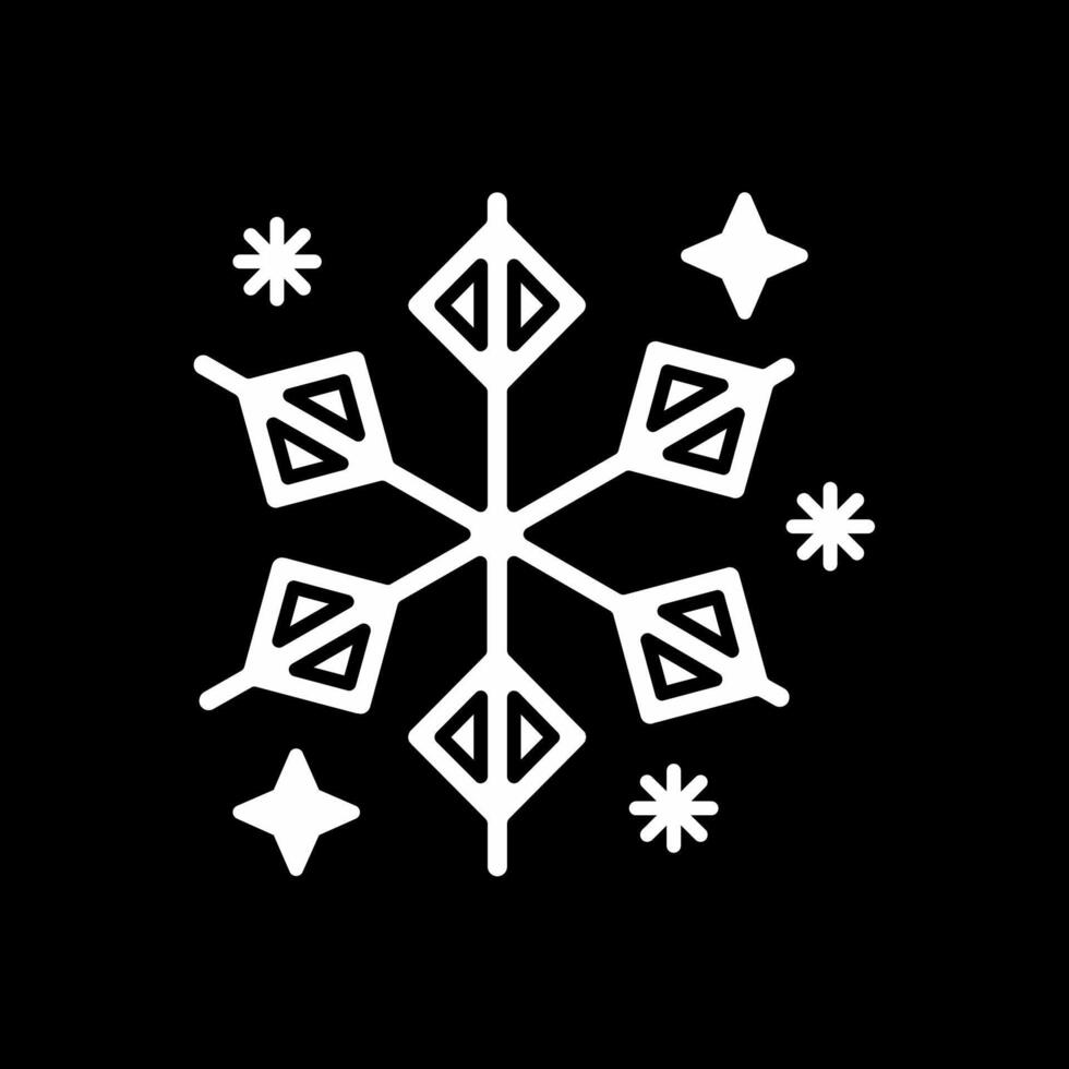 Winter Glyph Inverted Icon vector