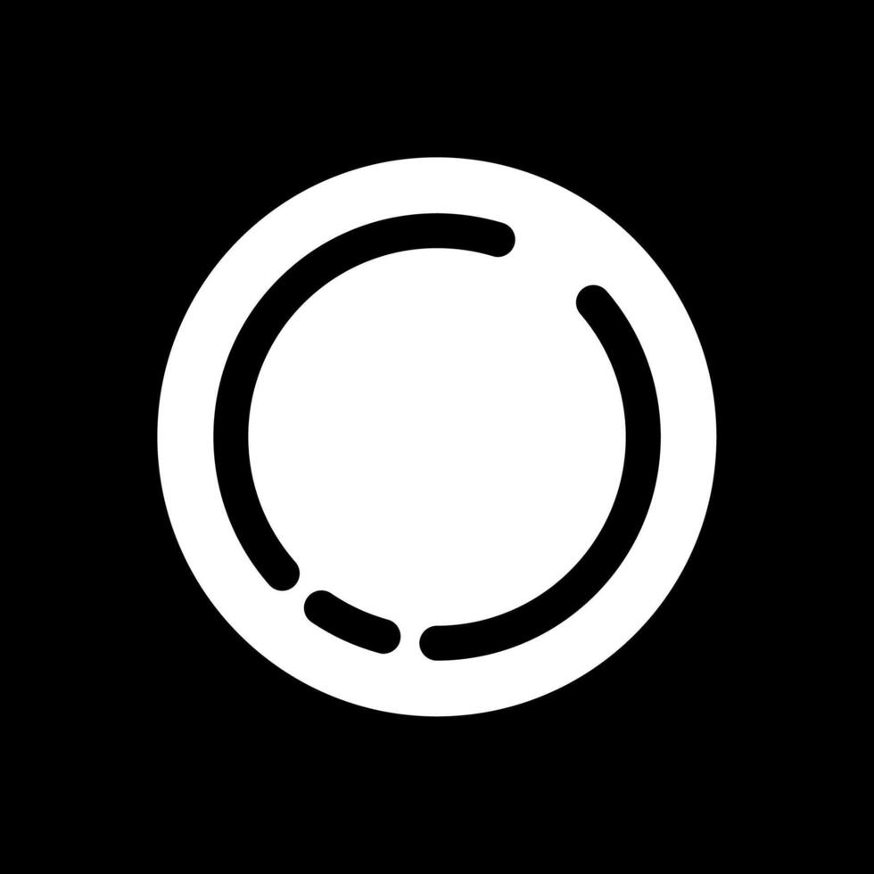 Circle Glyph Inverted Icon vector