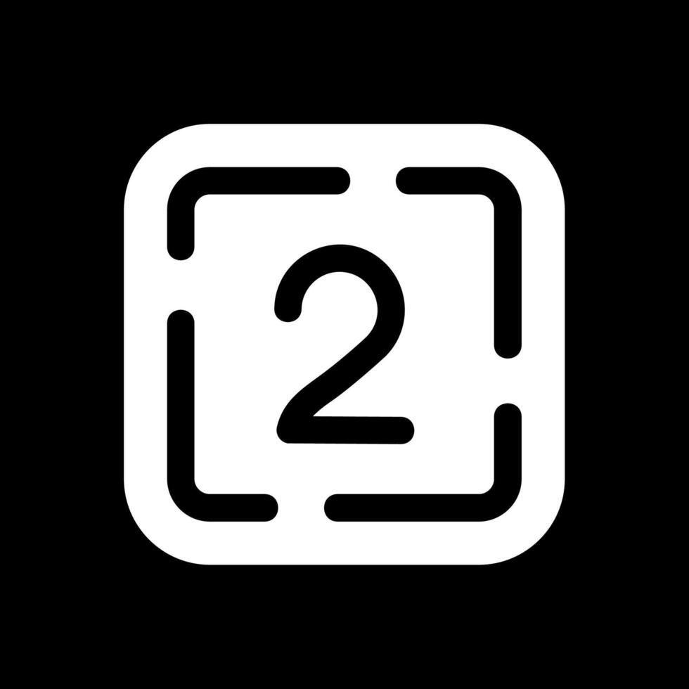 Two Glyph Inverted Icon vector