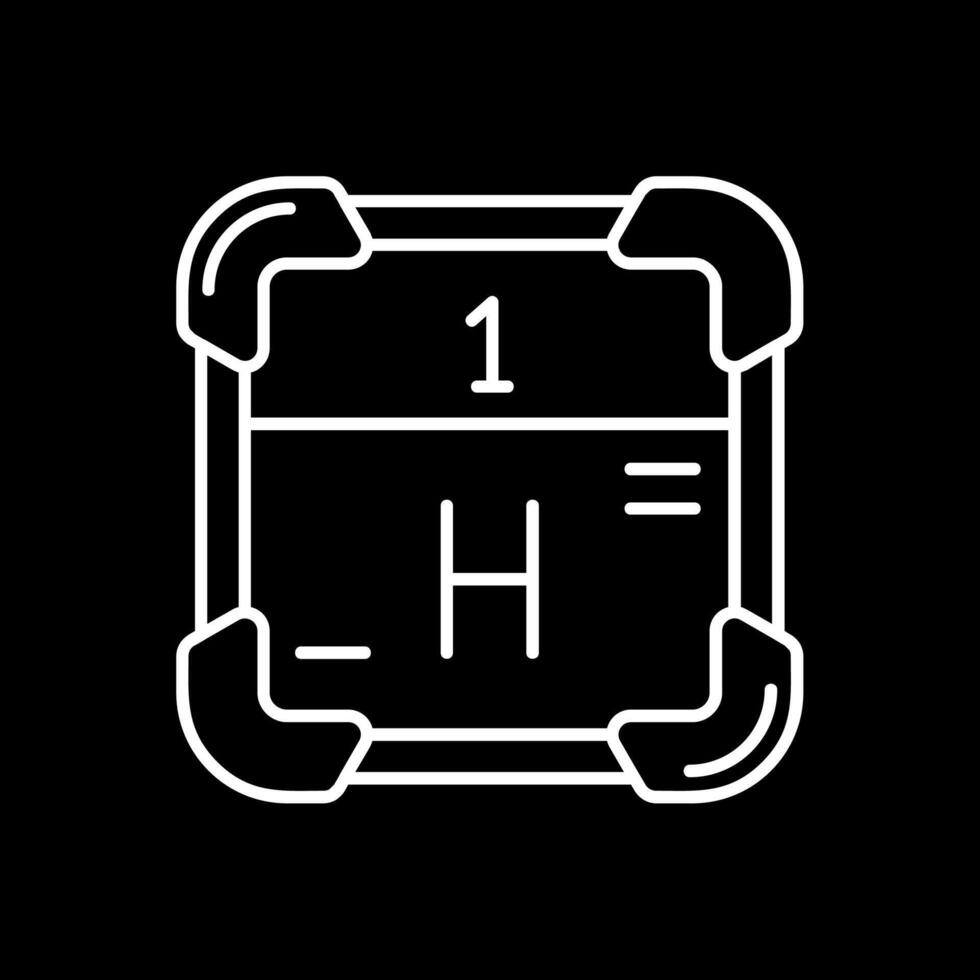 Hydrogen Line Inverted Icon vector