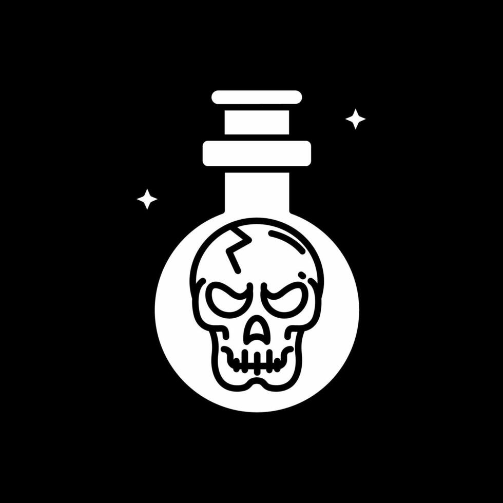 Potion Glyph Inverted Icon vector