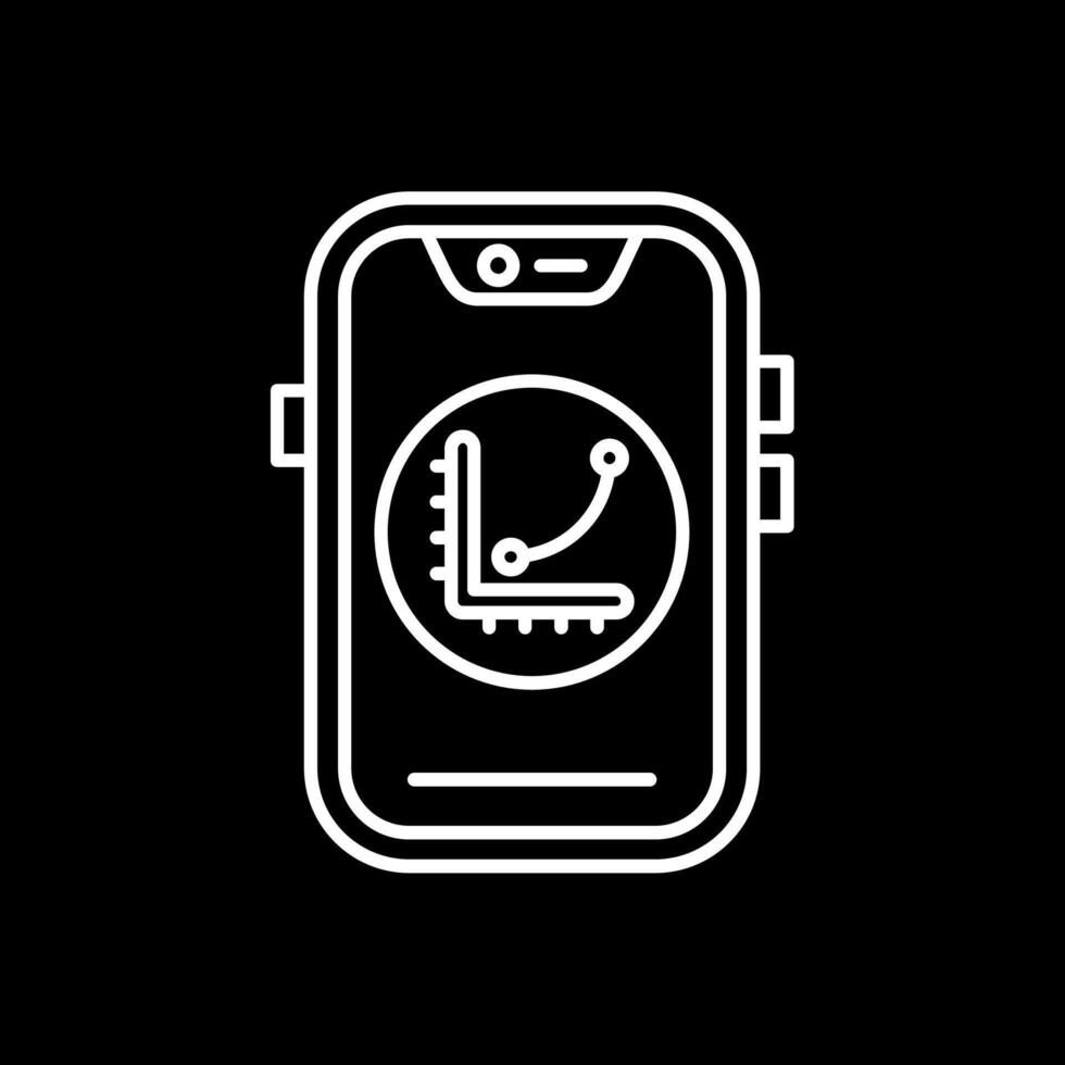 Graph Line Inverted Icon vector