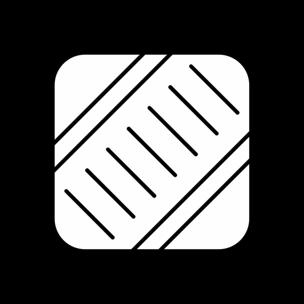Crossing Glyph Inverted Icon vector
