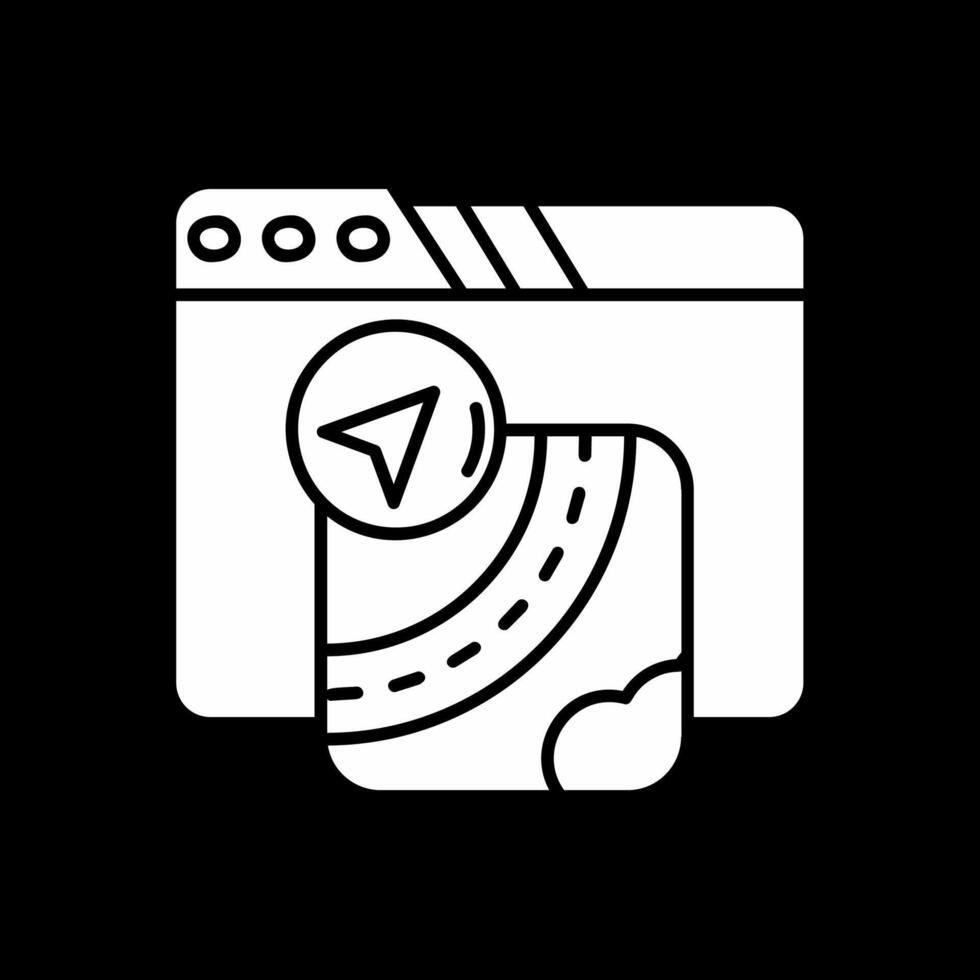 Gpu Glyph Inverted Icon vector