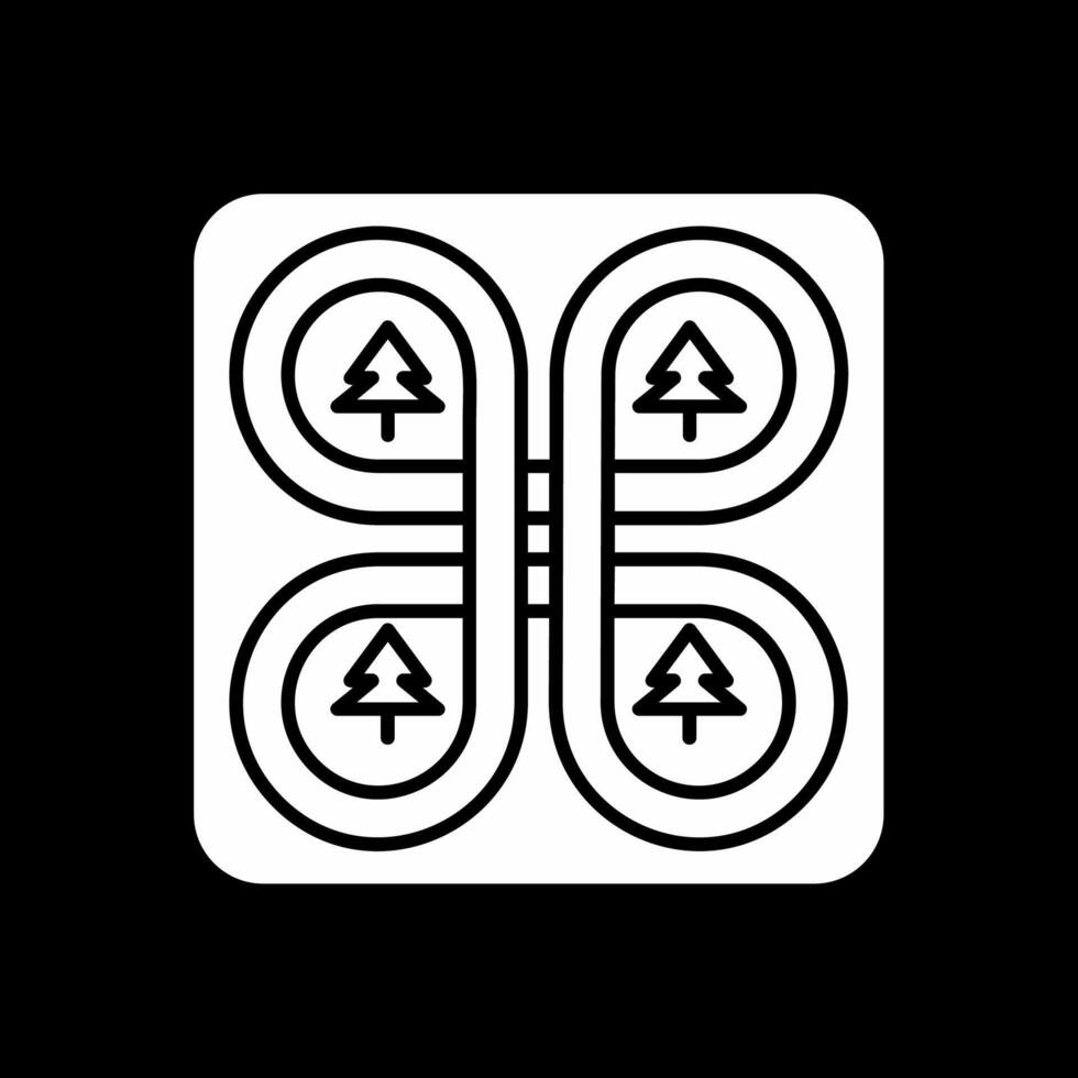Overpass Glyph Inverted Icon vector