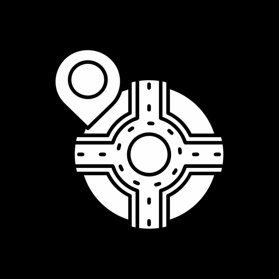 Pin Glyph Inverted Icon vector