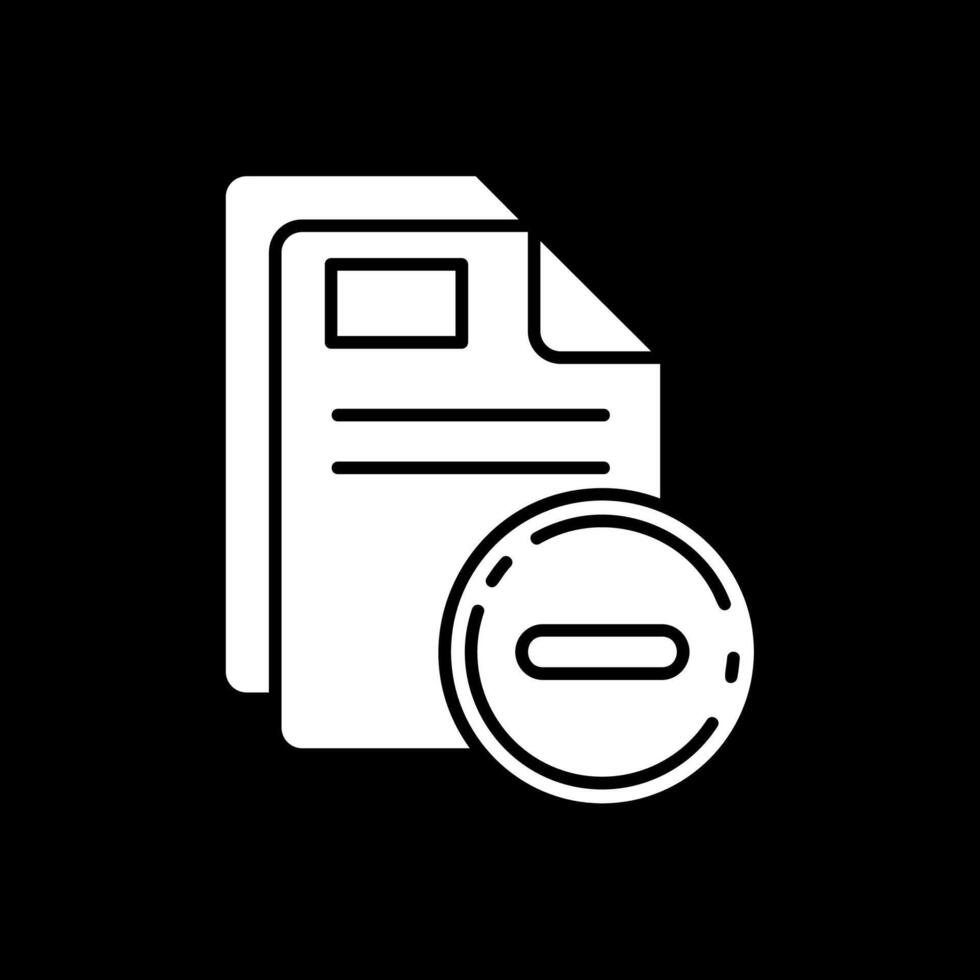 Close Glyph Inverted Icon vector