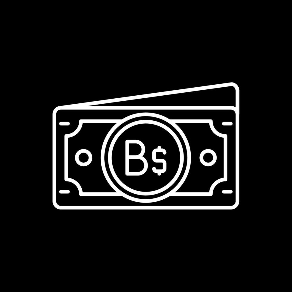 Brunei línea invertido icono vector