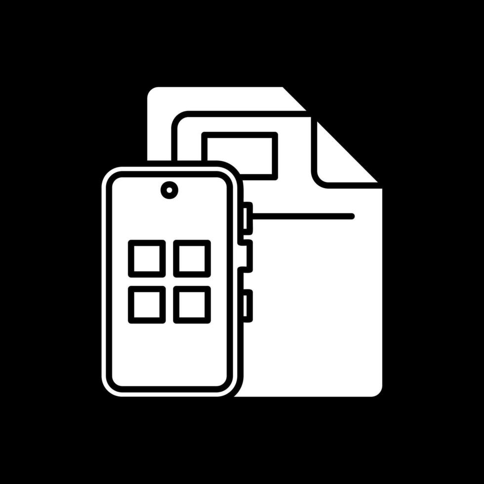 App Glyph Inverted Icon vector