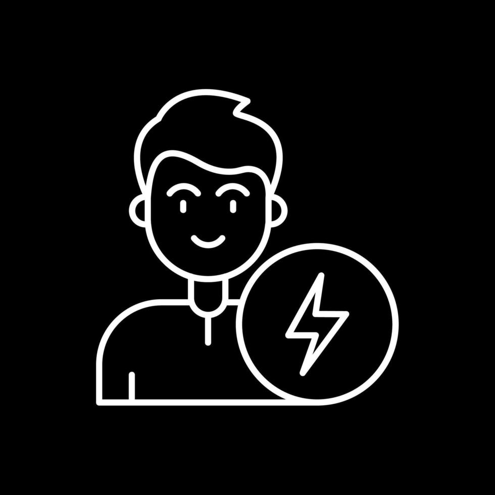 Energy Line Inverted Icon vector