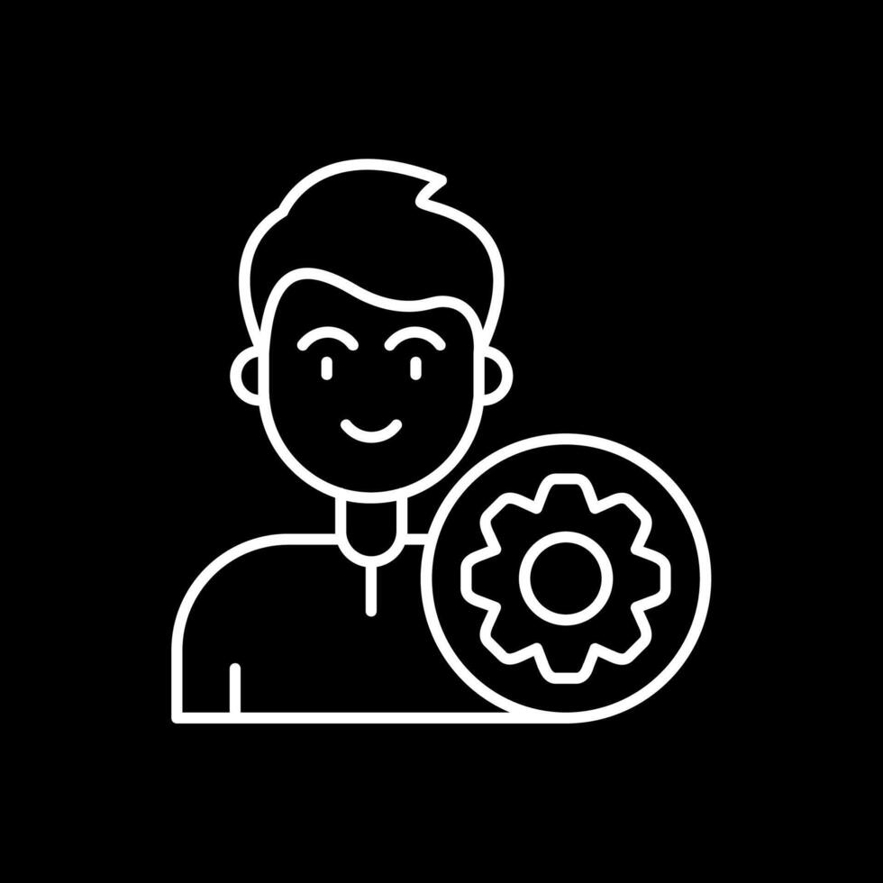 Settings Line Inverted Icon vector