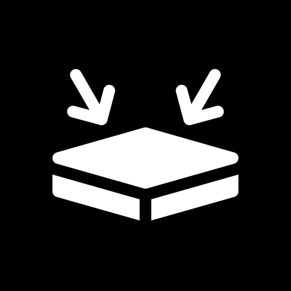 Flatten Glyph Inverted Icon vector