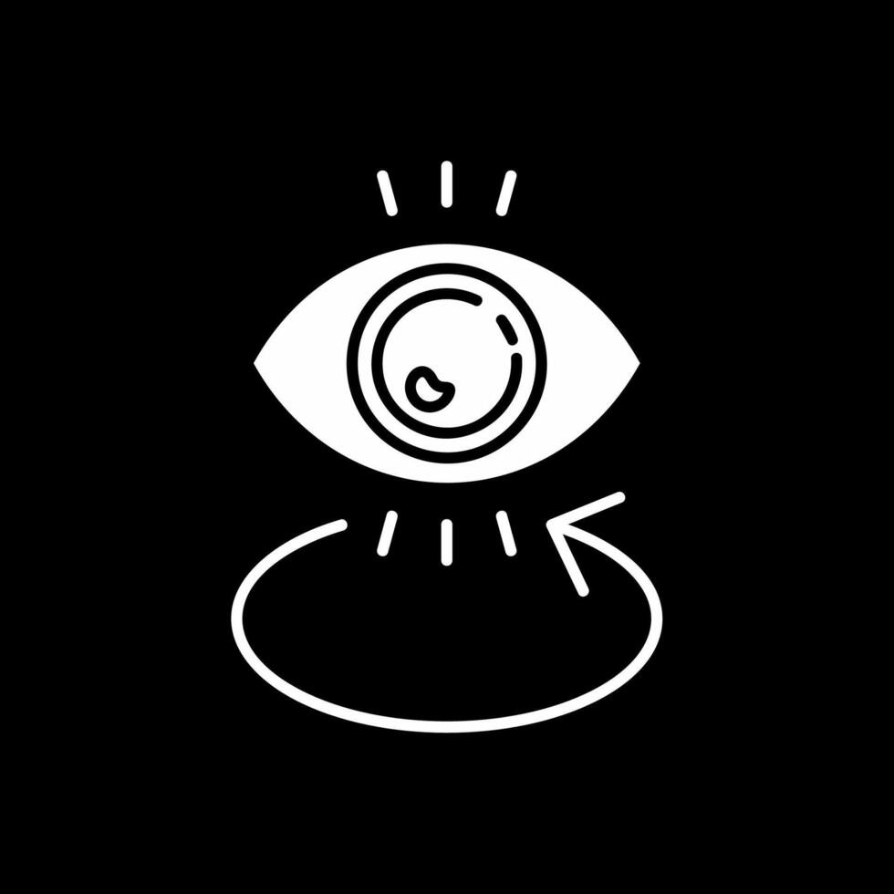 Eye Glyph Inverted Icon vector