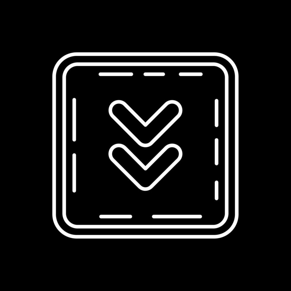 Chevron Line Inverted Icon vector