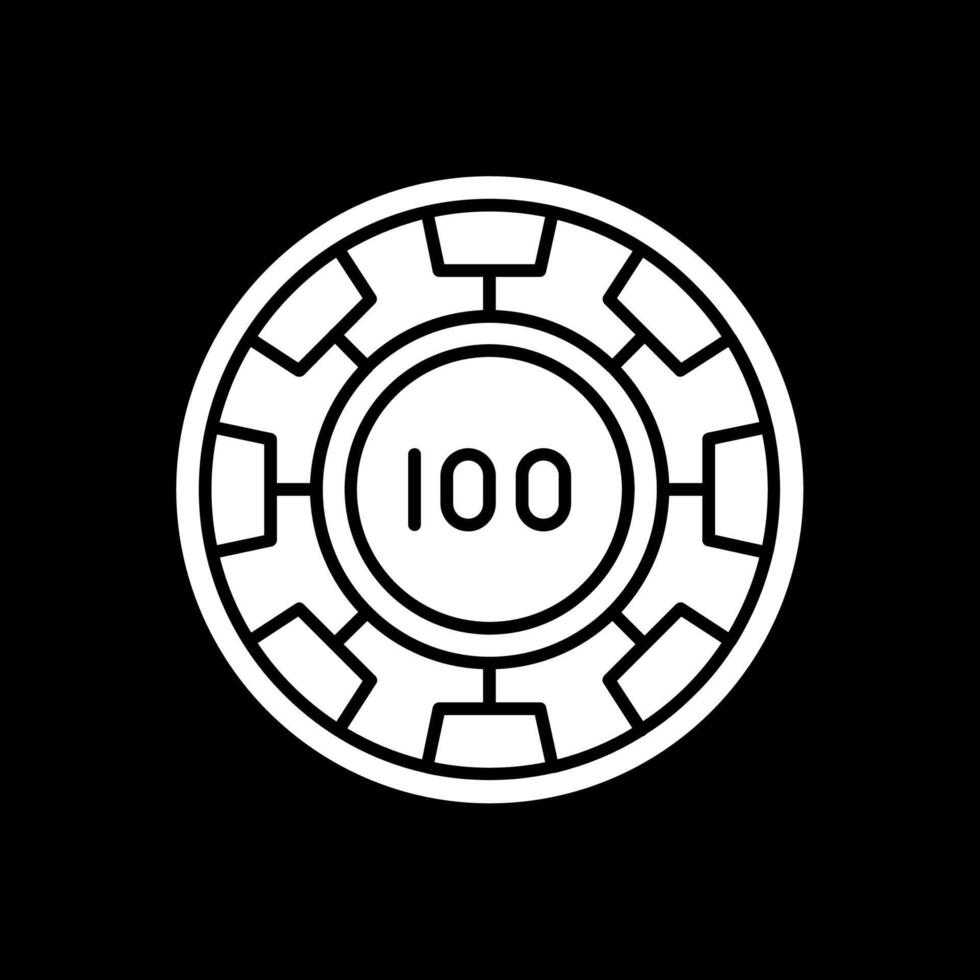 Chip Glyph Inverted Icon vector