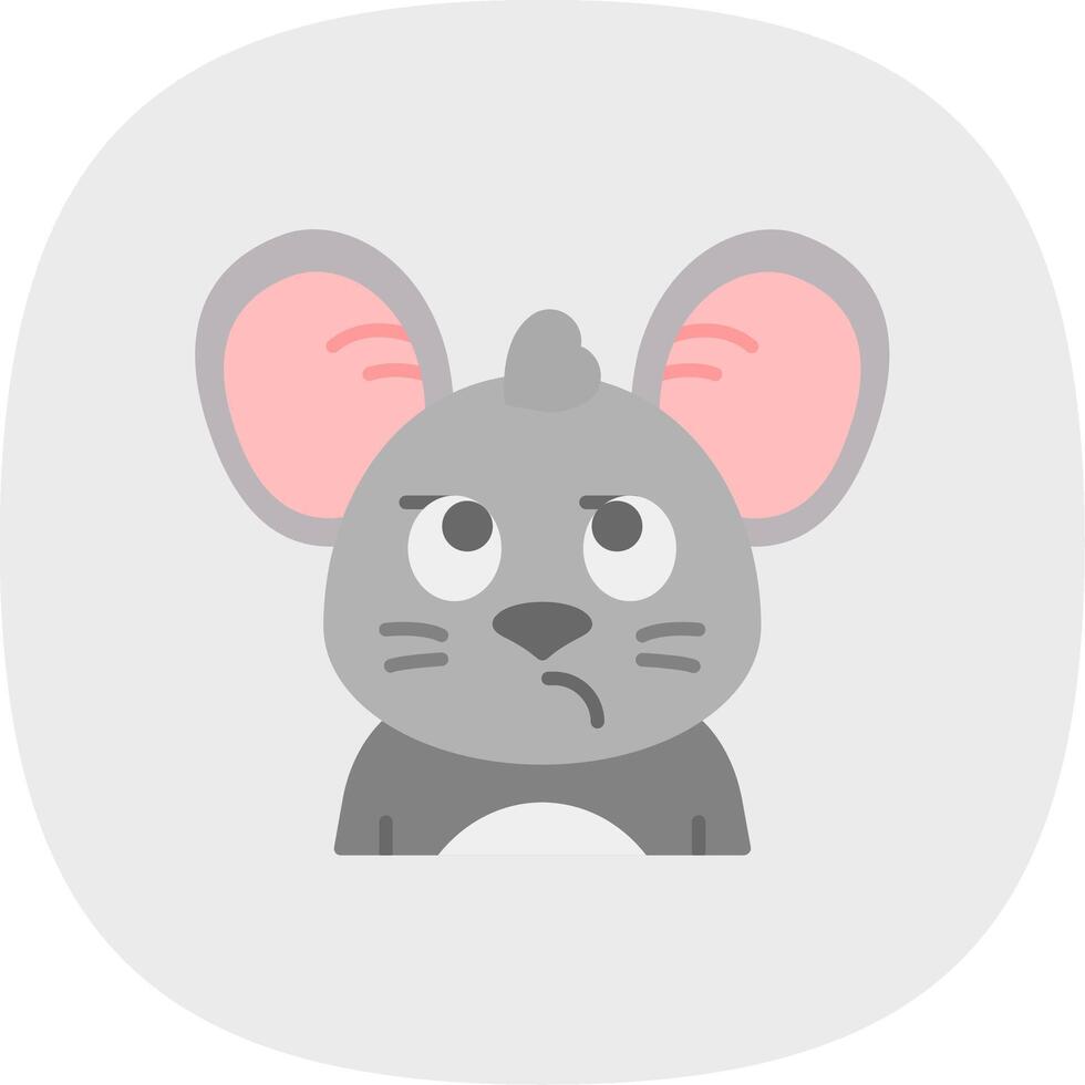 Suspicious Flat Curve Icon vector