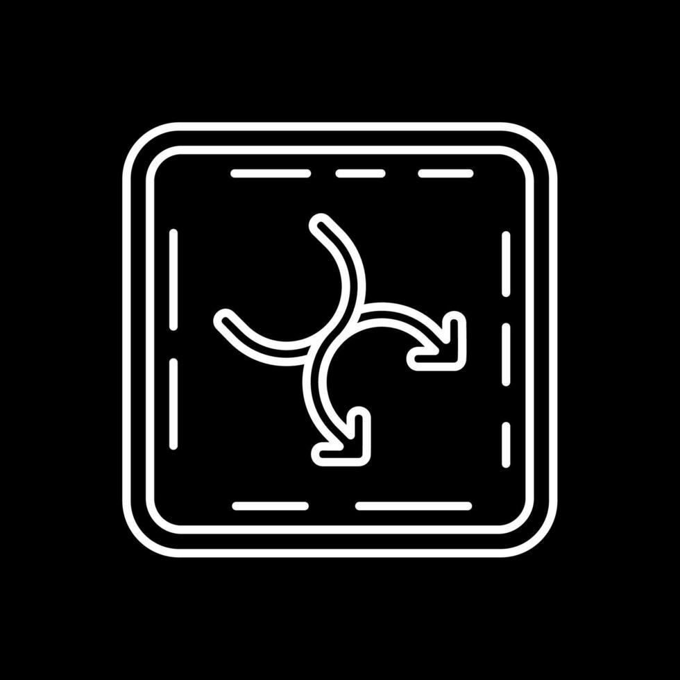 Shuffle Line Inverted Icon vector