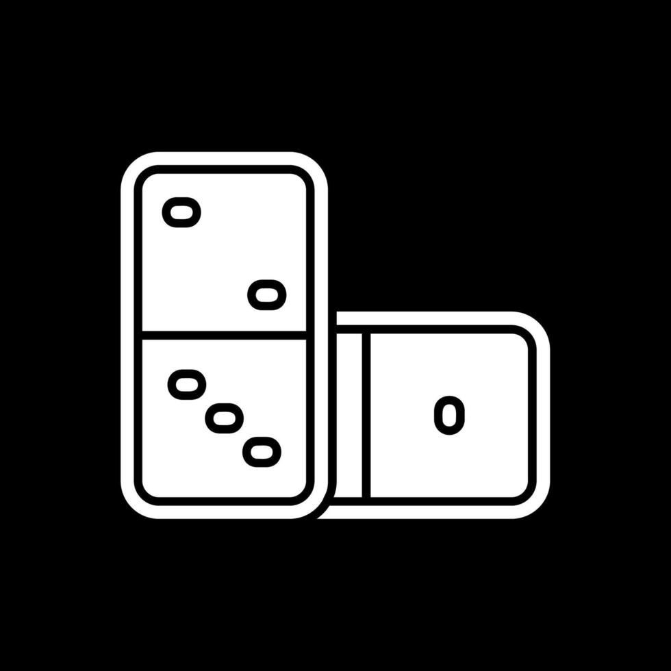 Domino Glyph Inverted Icon vector