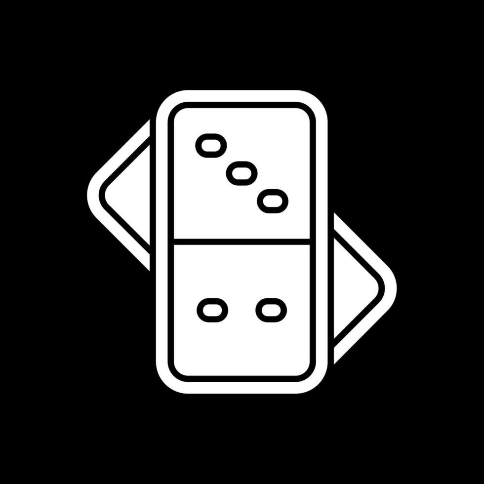 Domino Glyph Inverted Icon vector