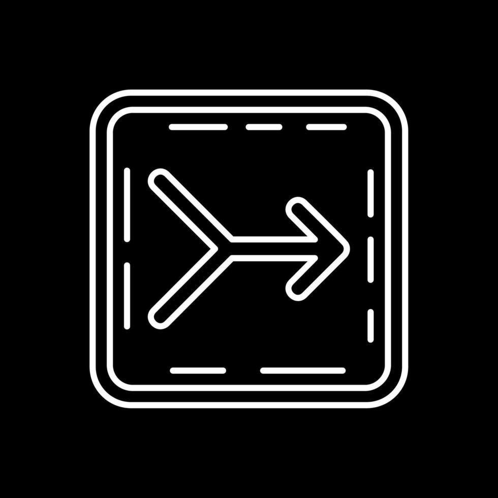 Merge Line Inverted Icon vector