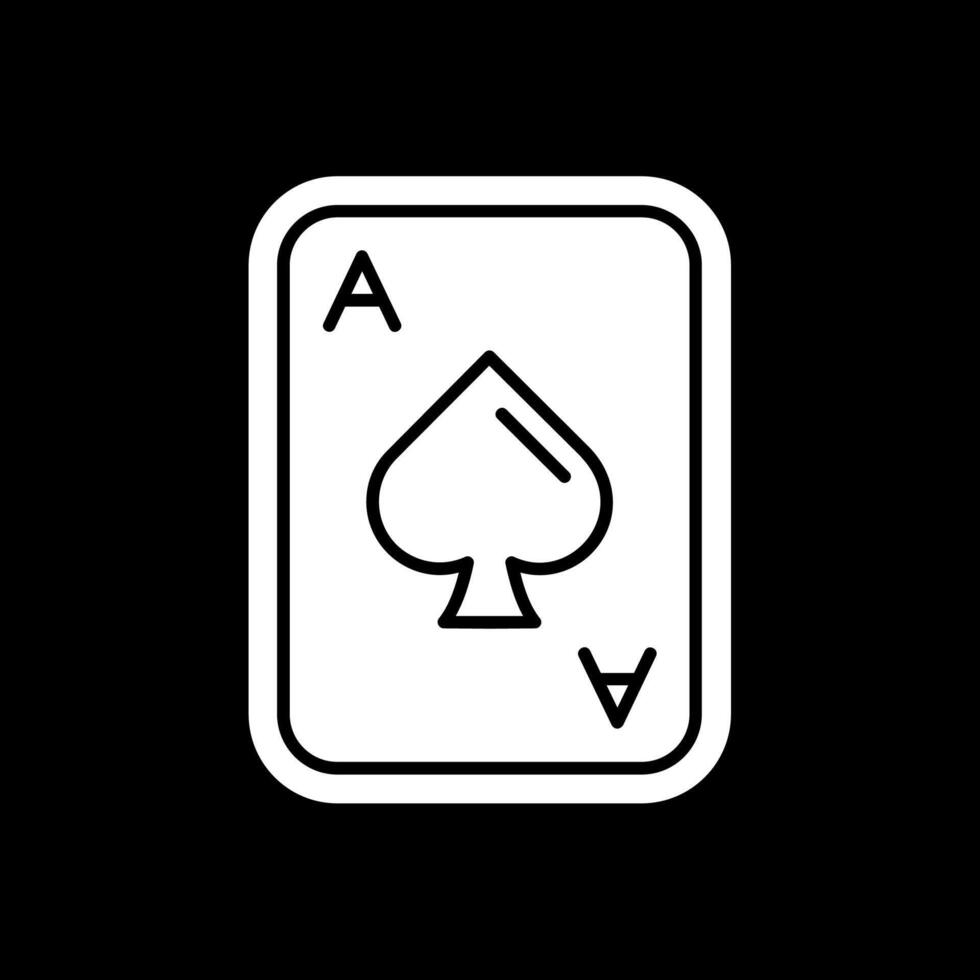 Spades Glyph Inverted Icon vector