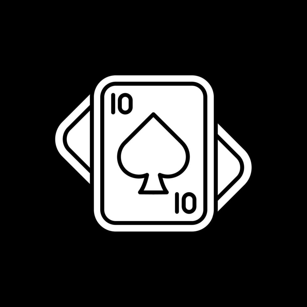 Spades Glyph Inverted Icon vector