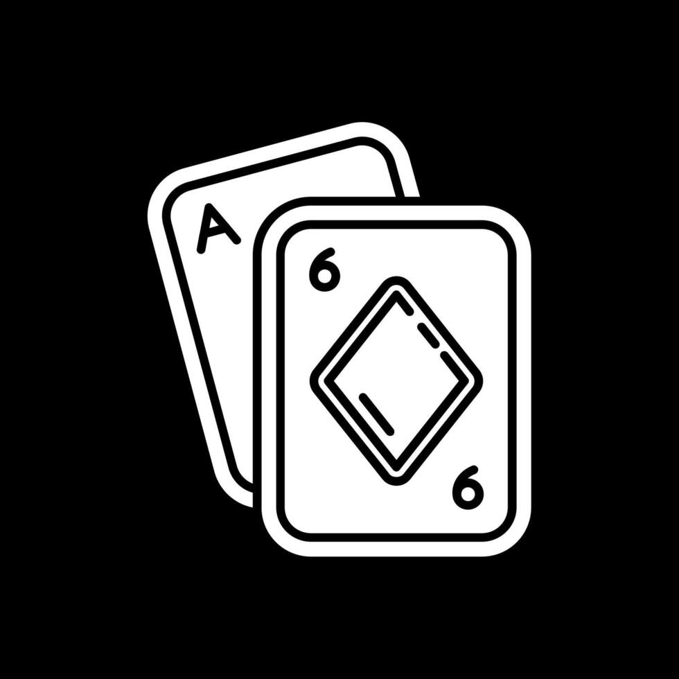 icono de glifo de póquer invertido vector