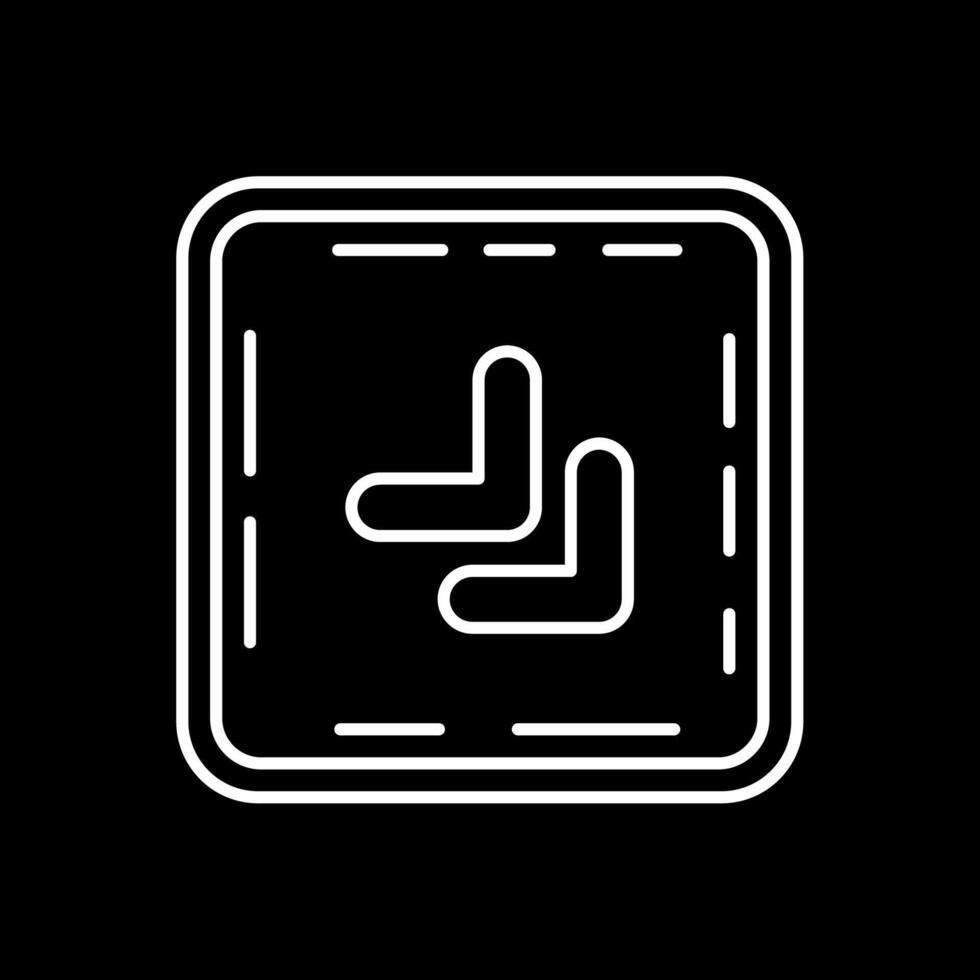 Chevron Line Inverted Icon vector