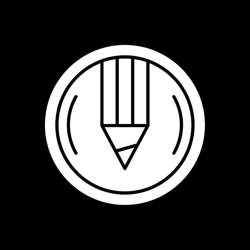 Compose Glyph Inverted Icon vector
