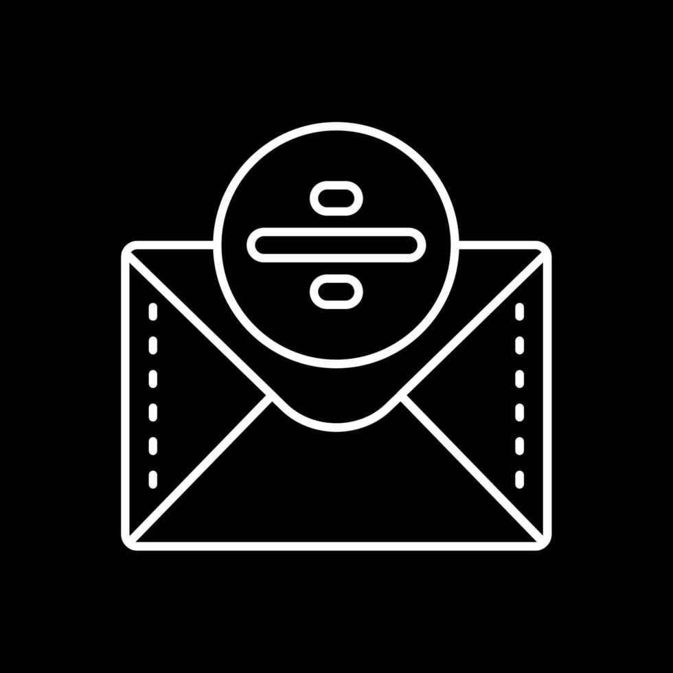 Divide Line Inverted Icon vector