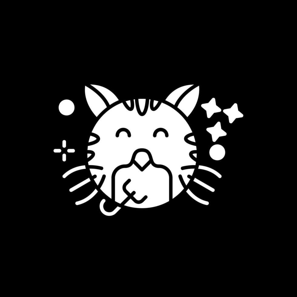 Congratulation Glyph Inverted Icon vector