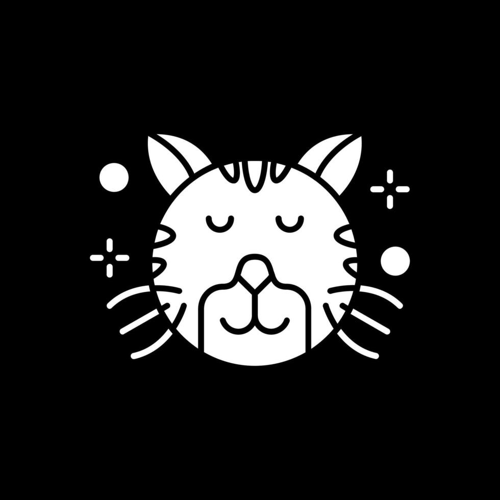 Relieved Glyph Inverted Icon vector