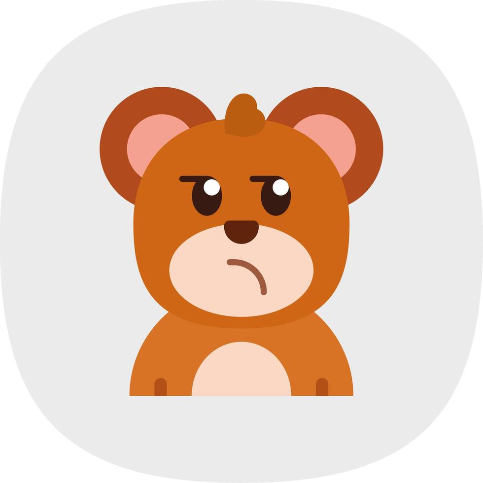 Suspicious Flat Curve Icon vector