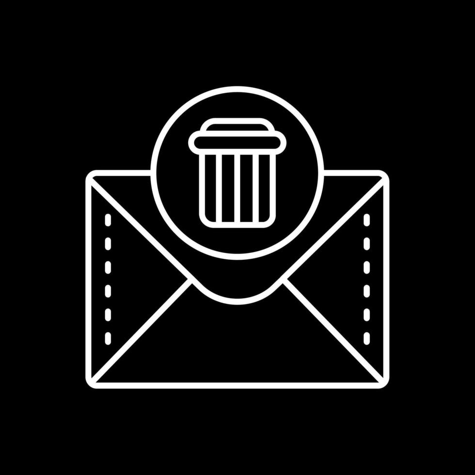 Dustbin Line Inverted Icon vector