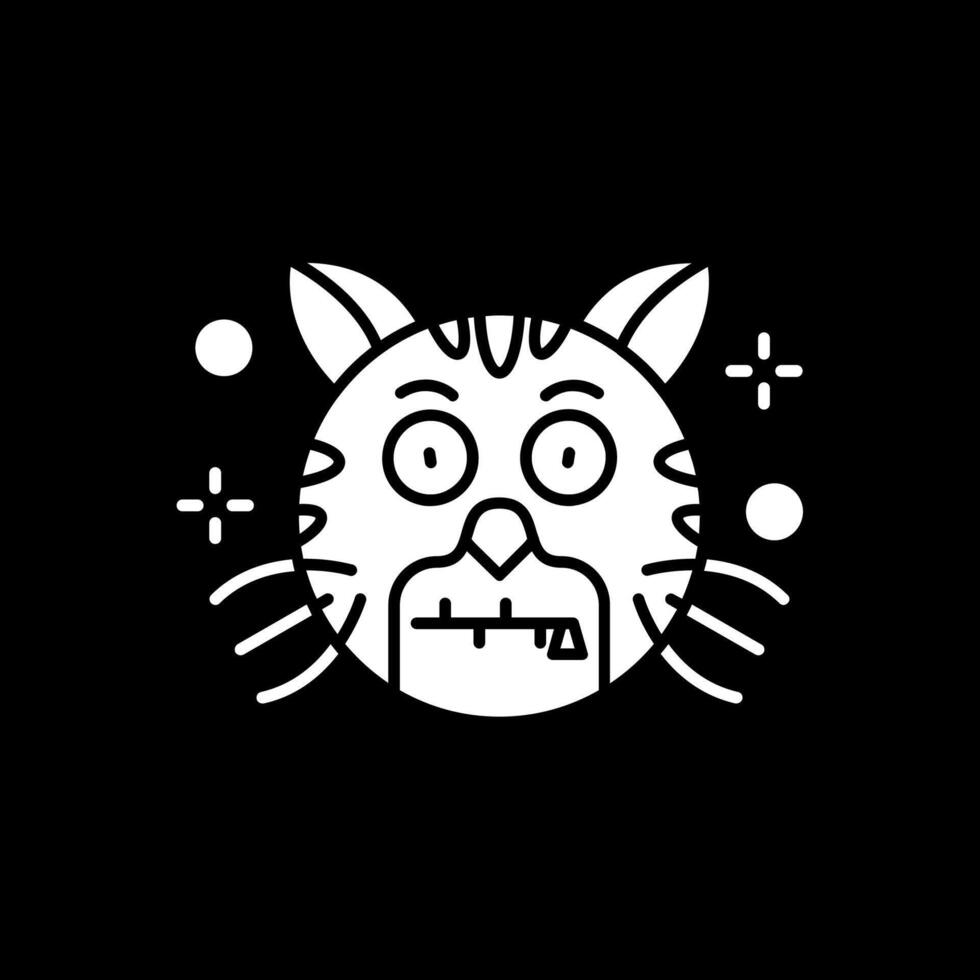 Zipped Glyph Inverted Icon vector