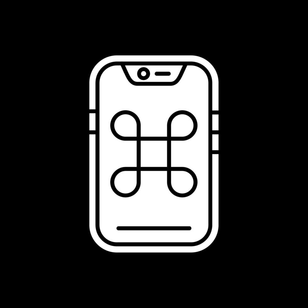 Command Glyph Inverted Icon vector