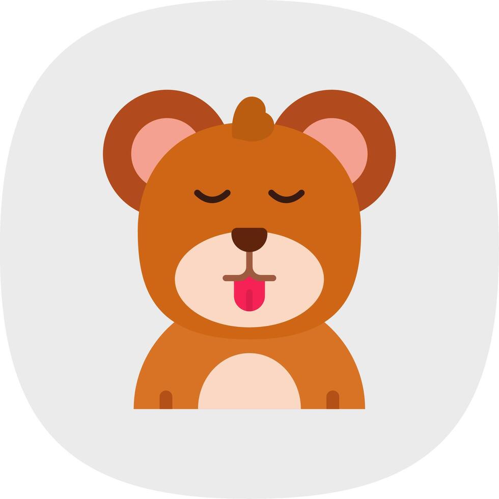 Cute Flat Curve Icon vector