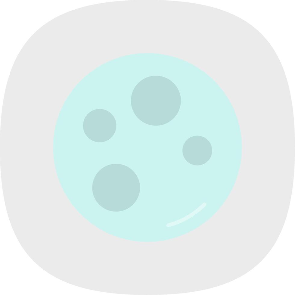 Moon Flat Curve Icon vector