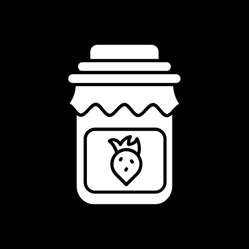 Jam Glyph Inverted Icon vector