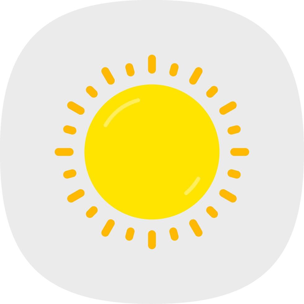 Sunny Flat Curve Icon vector