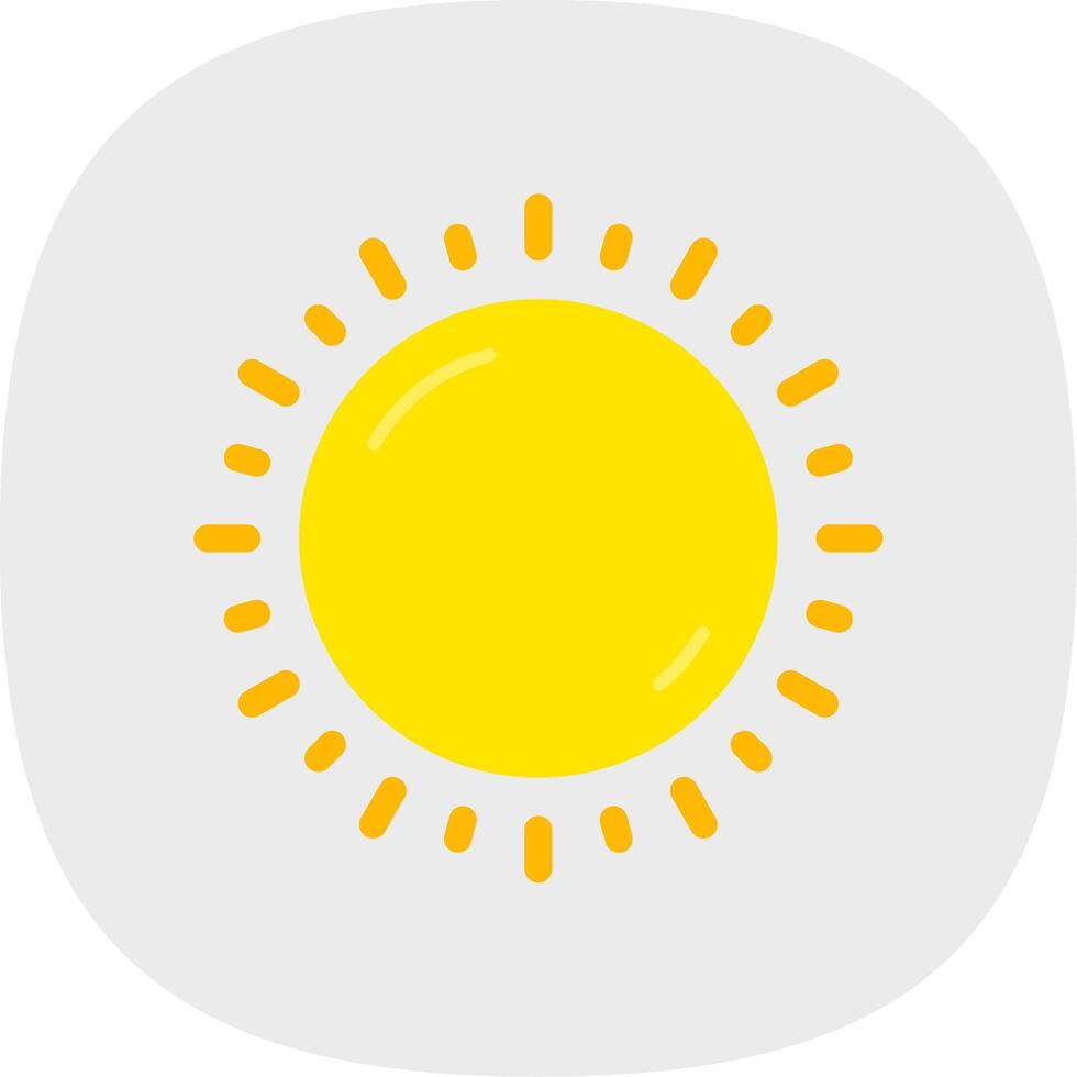 Sunny Flat Curve Icon vector